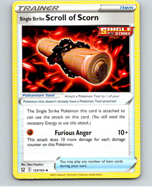 2021 Pokemon S&S Battle Styles #133 Single Strike Scroll of Scorn U V84853 Image 1