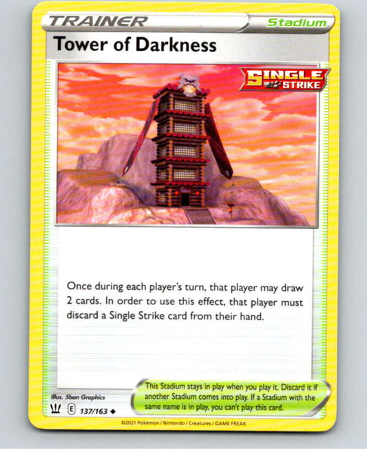 2021 Pokemon S&S Battle Styles #137 Tower of Darkness U V84862 Image 1