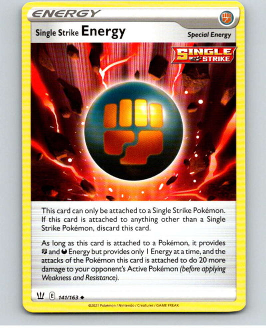 2021 Pokemon S&S Battle Styles #141 Single Strike Energy U V84870 Image 1