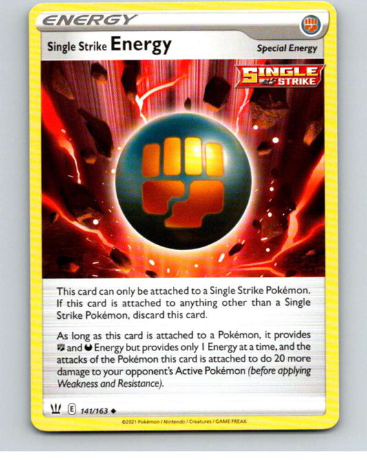 2021 Pokemon S&S Battle Styles #141 Single Strike Energy U V84871 Image 1