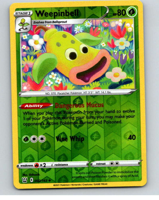 2021 Pokemon S&S Battle Styles Reverse Foil #2 Weepinbell U V84908 Image 1