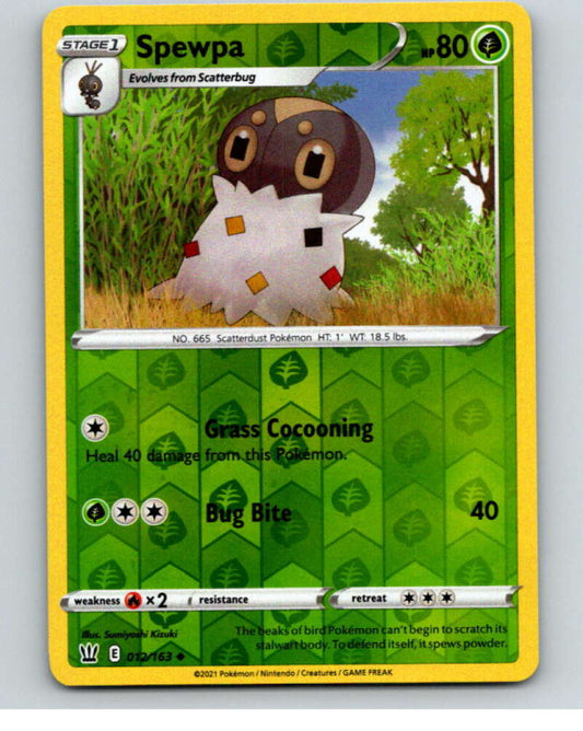2021 Pokemon S&S Battle Styles Reverse Foil #12 Spewpa U V84910 Image 1