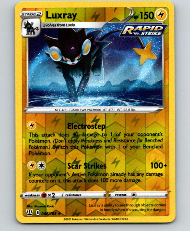 2021 Pokemon S&S Battle Styles Reverse Foil #48 Luxray HOLO R V84920 Image 1