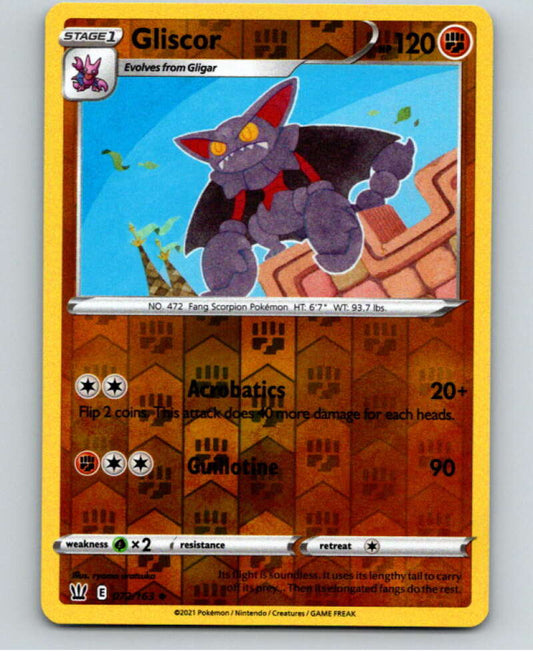 2021 Pokemon S&S Battle Styles Reverse Foil #72 Gliscor U V84924 Image 1