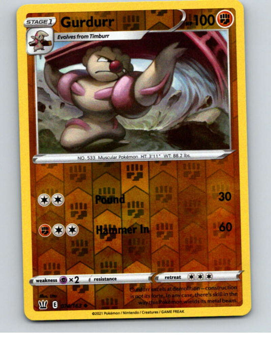 2021 Pokemon S&S Battle Styles Reverse Foil #74 Gurdurr U V84926 Image 1