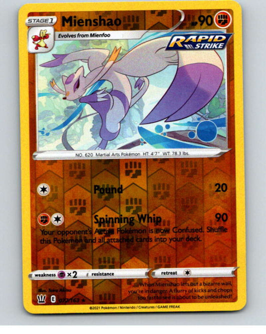 2021 Pokemon S&S Battle Styles Reverse Foil #77 Mienshao R V84927 Image 1