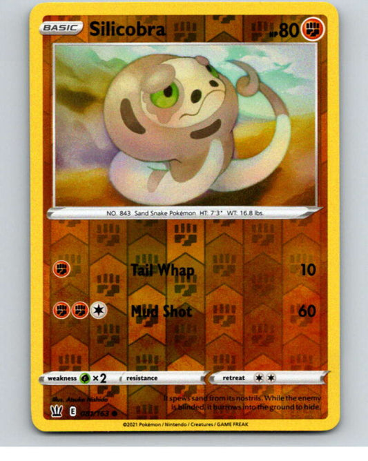 2021 Pokemon S&S Battle Styles Reverse Foil #81 Silicobra C V84929 Image 1