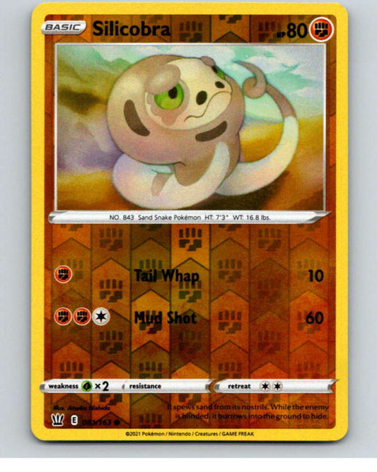 2021 Pokemon S&S Battle Styles Reverse Foil #81 Silicobra C V84930 Image 1