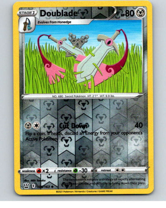 2021 Pokemon S&S Battle Styles Reverse Foil #106 Doublade U V84934 Image 1