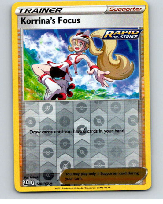 2021 Pokemon S&S Battle Styles Reverse Foil #128 Korrina's Focus U V84939 Image 1