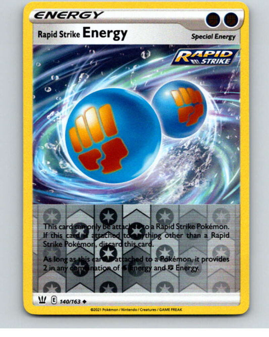 2021 Pokemon S&S Battle Styles Reverse Foil #140 Rapid Strike Energy U V84943 Image 1