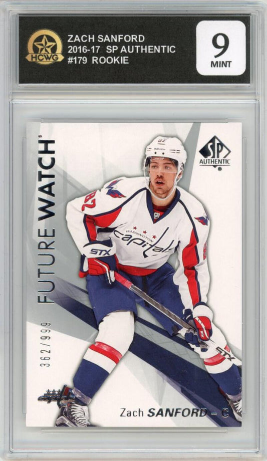 2016-17 SP Authentic #179 Zach Sanford RC Rookie 362/999 RC HCWG 9 Image 1