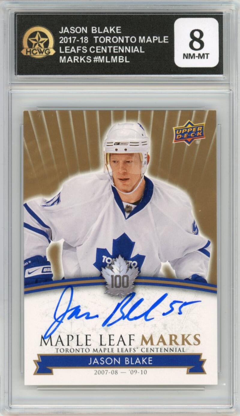 2017-18 Toronto Maple Leafs Centennial #MLMBL Jason Blake Autograph HCWG 8 Image 1