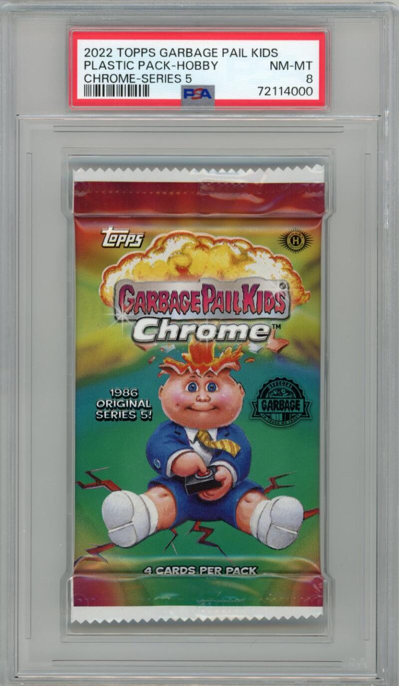 2022 Topps Garbage Pail Kids Chrome Series 5 Hobby Pack PSA 8 - POP 1 Image 1