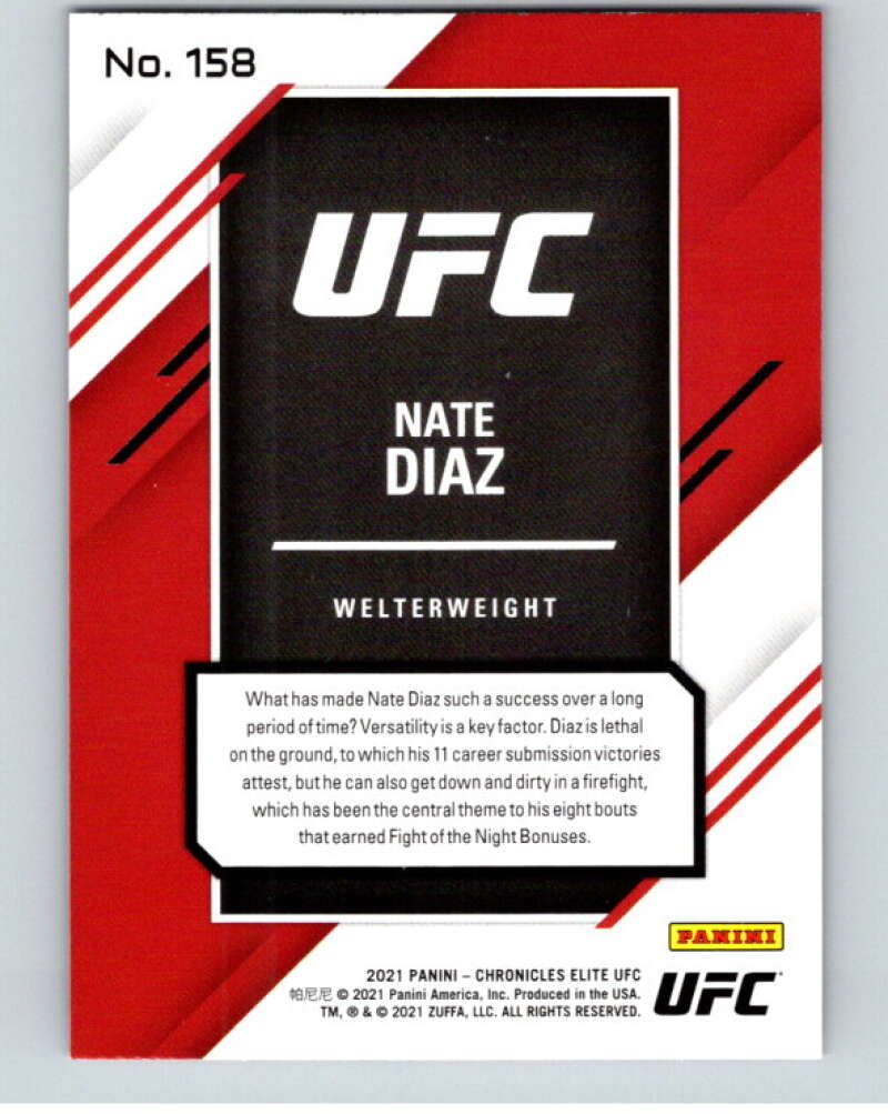 2021 Panini MMA Chronicles  Elite Pink #158 Nate Diaz MMA   V84995 Image 2