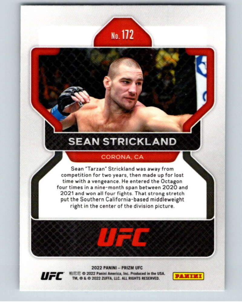 2022 Panini MMA Prizm #172 Sean Strickland  RC Rookie  V85116 Image 2