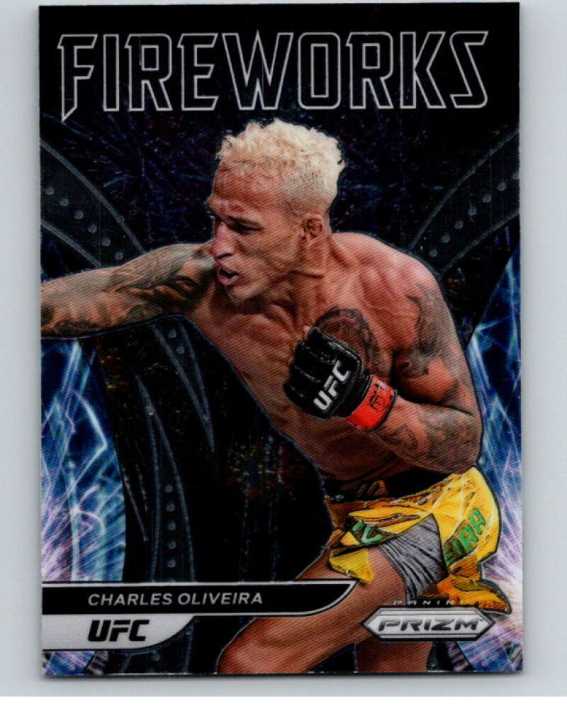 2022 Panini MMA Prizm Fireworks #4 Charles Oliveira    V85146 Image 1