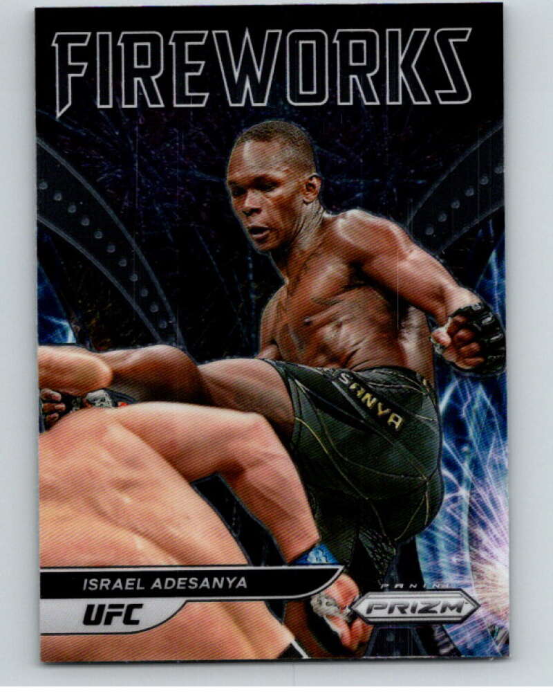 2022 Panini MMA Prizm Fireworks #7 Israel Adesanya    V85147 Image 1