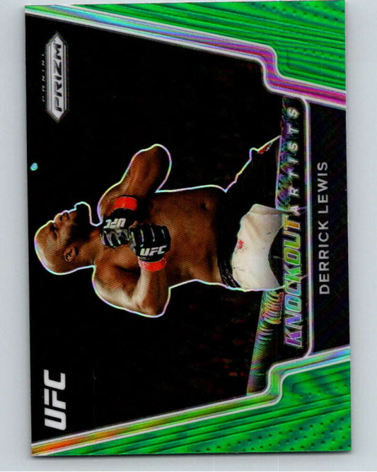 2021 Panini MMA UFC Knockout Artists Prizms Green #3 Derrick Lewis   V85164 Image 1
