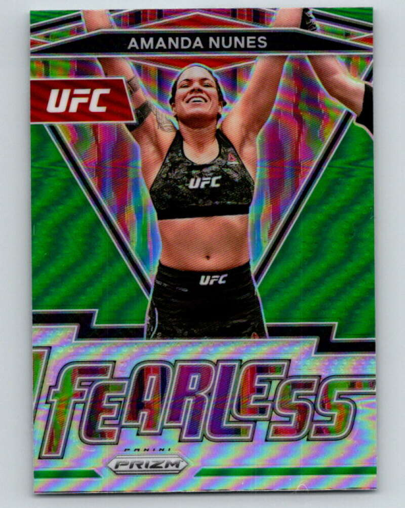 2022 Panini MMA Prizm Fearless Prizms Green #25 Amanda Nunes   V85165 Image 1