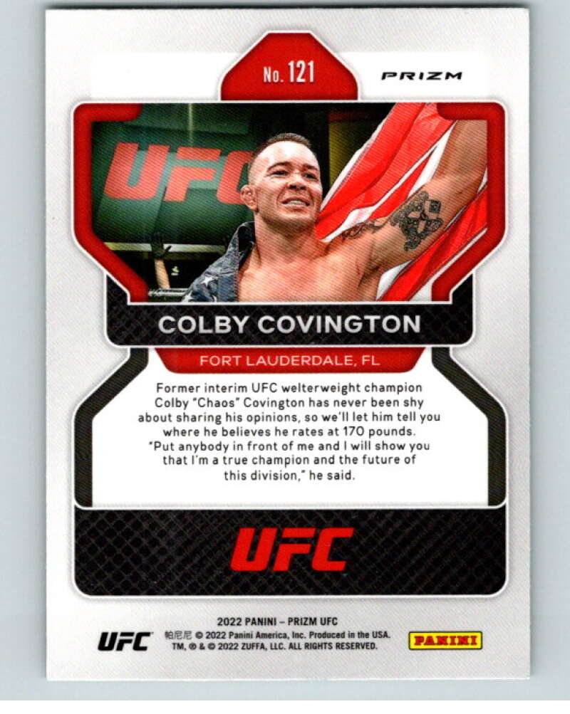 2022 Panini MMA Prizm Green Prizms #121 Colby Covington   V85168 Image 2