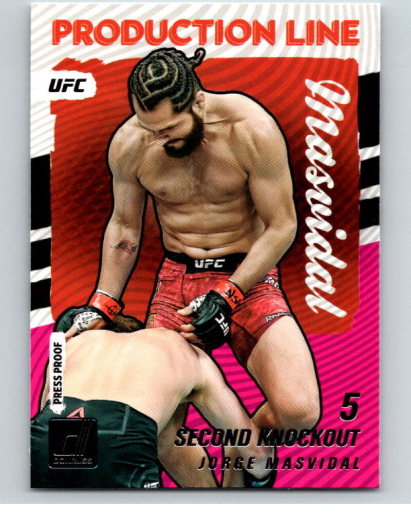 2022 Donruss MMA Production Line Press Proof Pink #7 Jorge Masvidal  V85375 Image 1