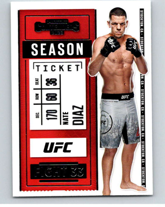 2021 Panini MMA Chronicles  Contenders Season Ticket #6 Nate Diaz    V85563 Image 1