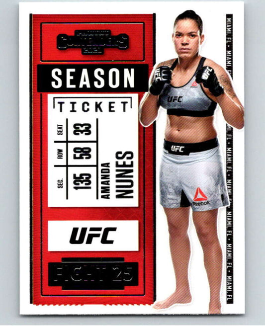 2021 Panini MMA Chronicles  Contenders Season Ticket #7 Amanda Nunes  V85565 Image 1