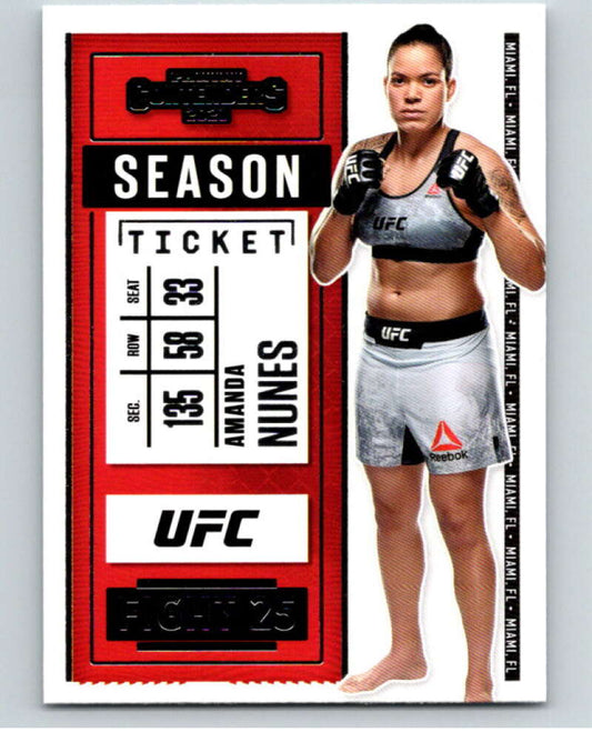 2021 Panini MMA Chronicles  Contenders Season Ticket #7 Amanda Nunes  V85566 Image 1