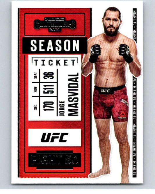 2021 Panini MMA Chronicles  Contenders Season Ticket #8 Jorge Masvidal  V85568 Image 1