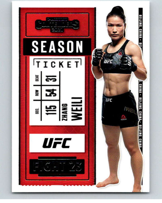 2021 Panini MMA Chronicles  Contenders Season Ticket #10 Zhang Weili    V85571 Image 1