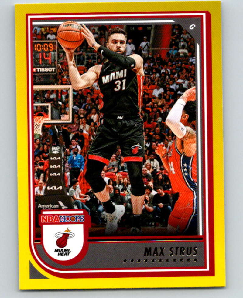 2022-23 Panini NBA Hoops Yellow #102 Max Strus  Miami Heat  V85767 Image 1