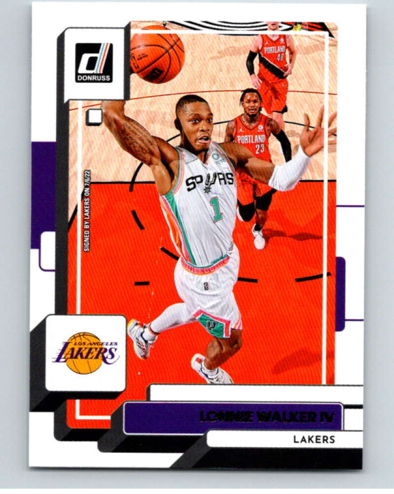 2022-23 Donruss #195 Lonnie Walker IV  Los Angeles Lakers  V86008 Image 1