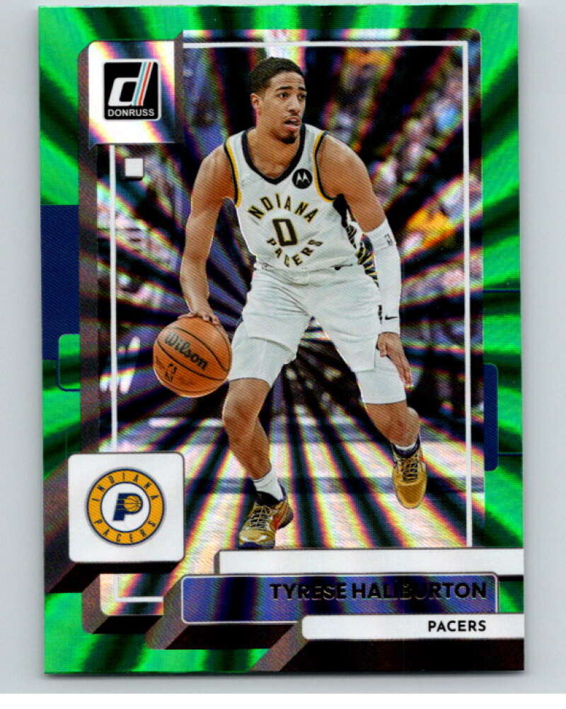 2022-23 Donruss Holo Green Laser #47 Tyrese Haliburton  Indiana Pacers  V86034 Image 1