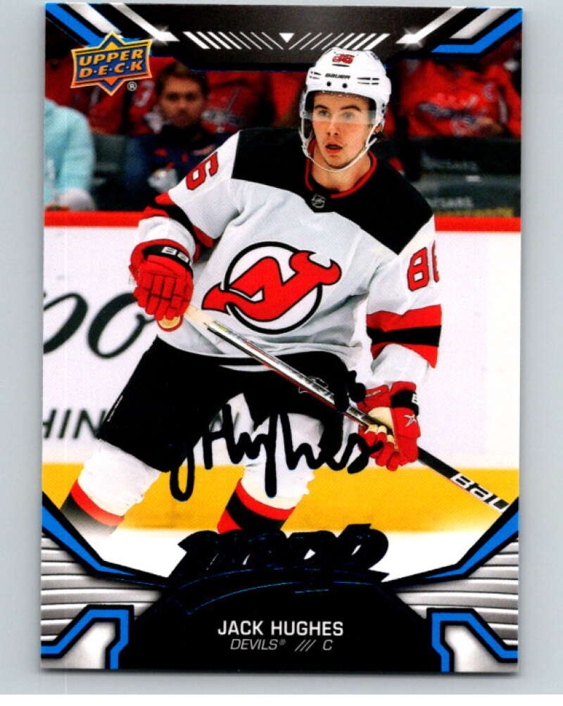 2022-23 UD MVP  Blue Script #9 Jack Hughes  New Jersey Devils  V86069 Image 1