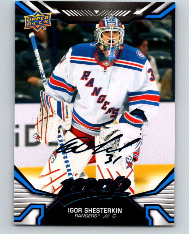 2022-23 UD MVP  Blue Script #24 Igor Shesterkin  New York Rangers  V86084 Image 1