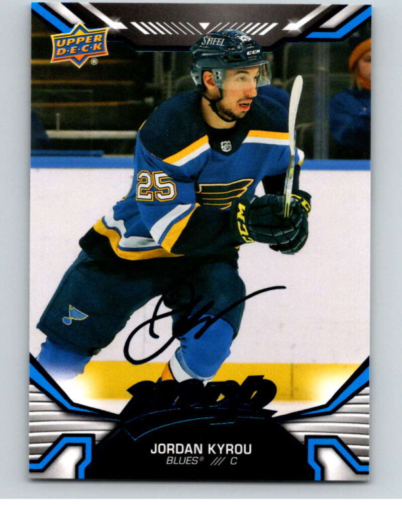 2022-23 UD MVP  Blue Script #61 Jordan Kyrou  St. Louis Blues  V86121 Image 1