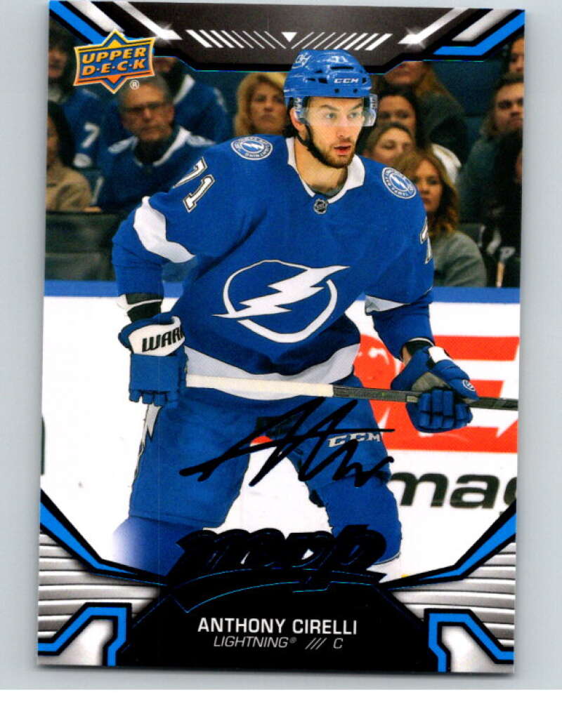 2022-23 UD MVP  Blue Script #70 Anthony Cirelli  Tampa Bay Lightning  V86130 Image 1