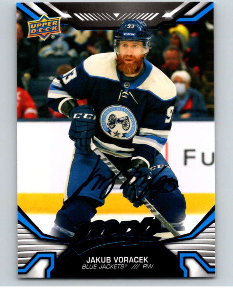 2022-23 UD MVP  Blue Script #82 Jakub Voracek  Columbus Blue Jackets  V86142 Image 1