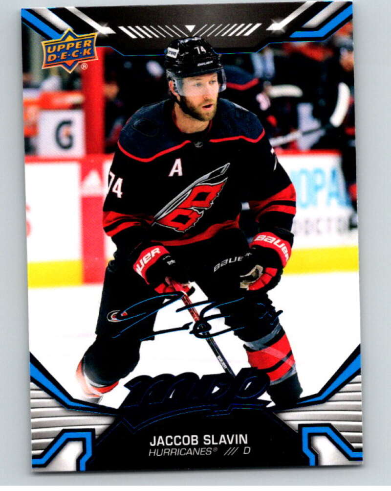 2022-23 UD MVP  Blue Script #101 Jaccob Slavin  Carolina Hurricanes  V86161 Image 1