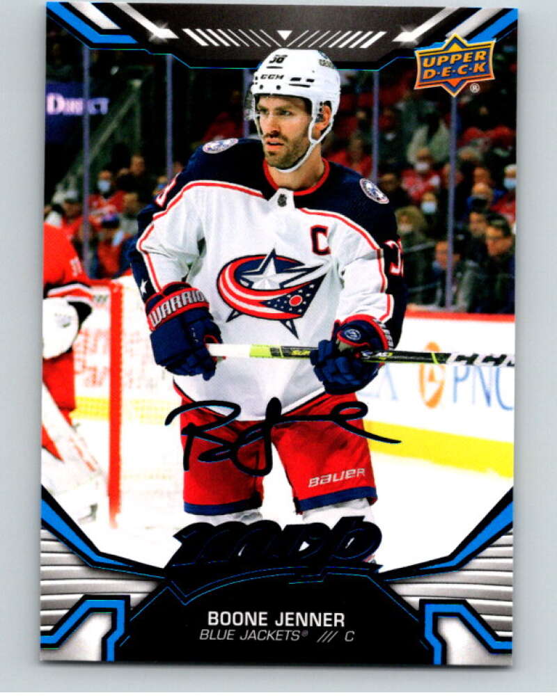 2022-23 UD MVP  Blue Script #103 Boone Jenner  Columbus Blue Jackets  V86163 Image 1