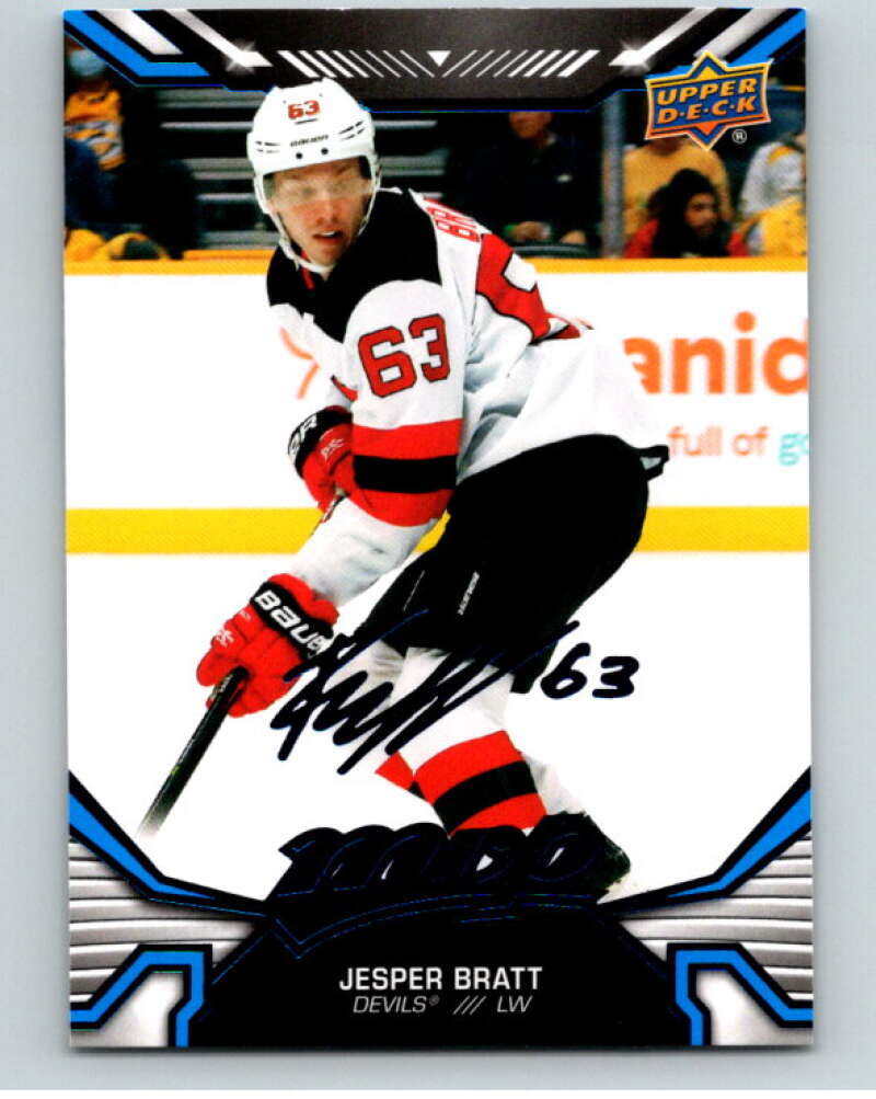 2022-23 UD MVP  Blue Script #104 Jesper Bratt  New Jersey Devils  V86164 Image 1