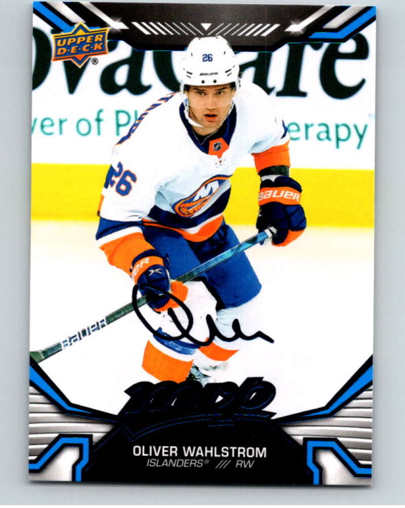 2022-23 UD MVP  Blue Script #142 Oliver Wahlstrom  New York Islanders  V86202 Image 1