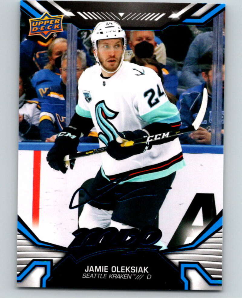 2022-23 UD MVP  Blue Script #145 Jamie Oleksiak  Seattle Kraken  V86205 Image 1