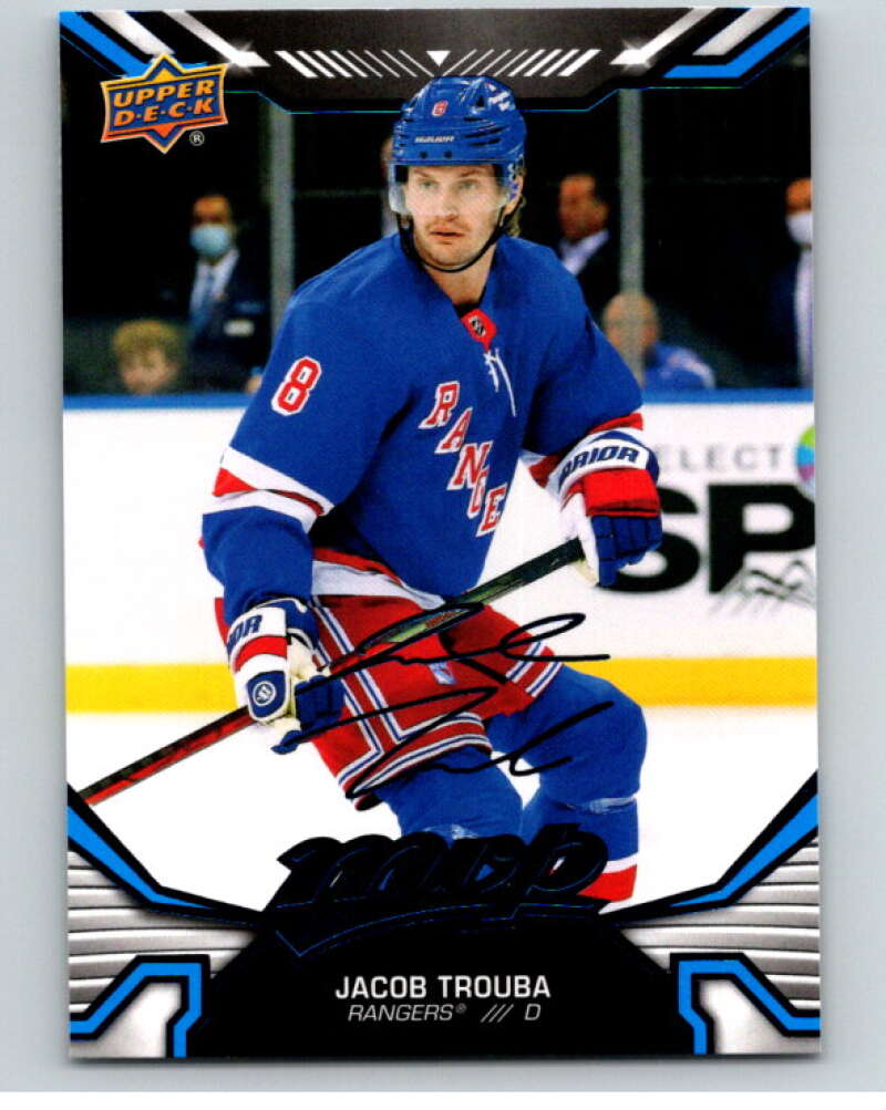 2022-23 UD MVP  Blue Script #149 Jacob Trouba  New York Rangers  V86209 Image 1