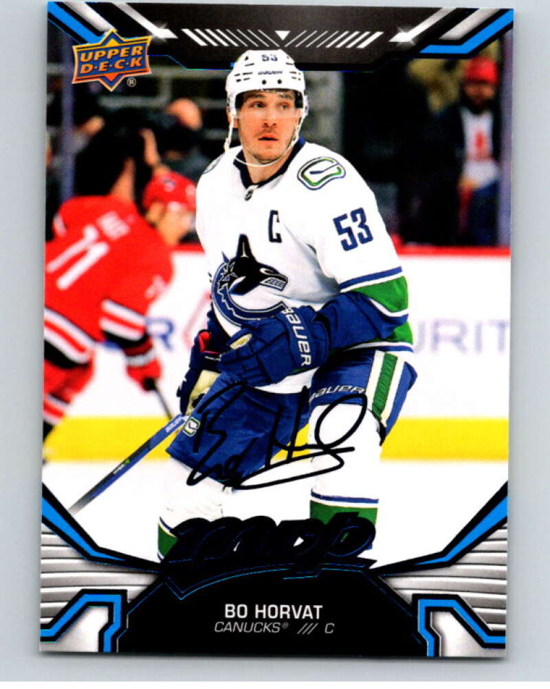 2022-23 UD MVP  Blue Script #177 Bo Horvat  Vancouver Canucks  V86237 Image 1