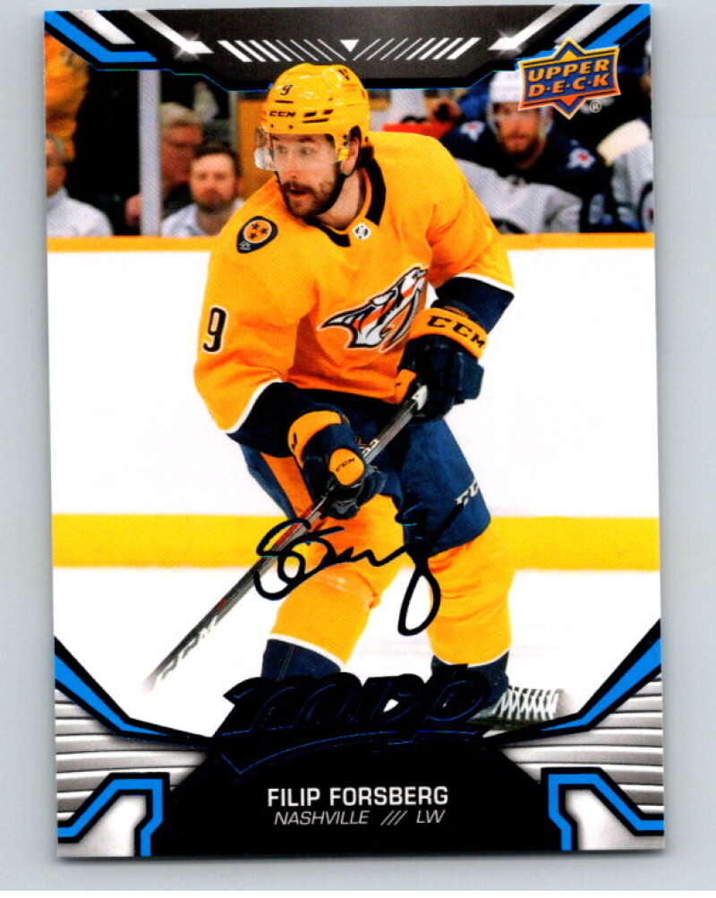 2022-23 UD MVP  Blue Script #183 Filip Forsberg  Nashville Predators  V86243 Image 1