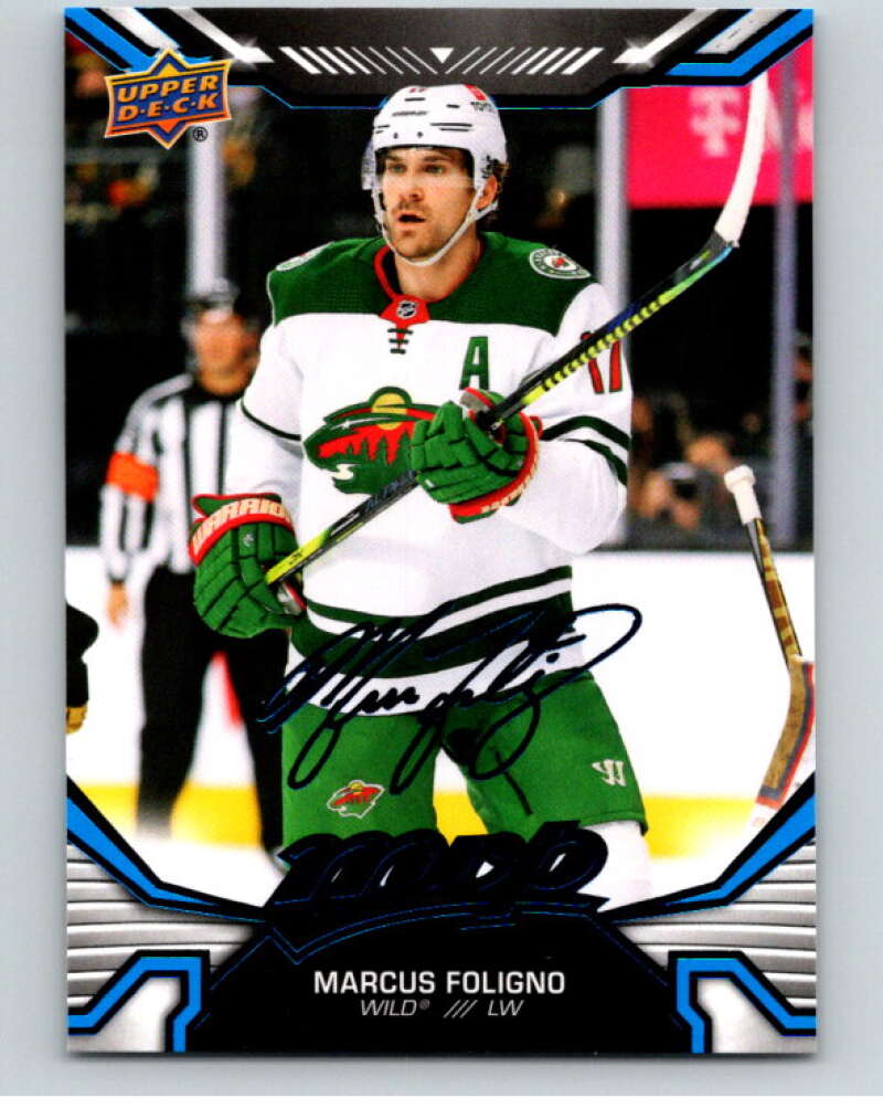 2022-23 UD MVP  Blue Script #195 Marcus Foligno  Minnesota Wild  V86255 Image 1