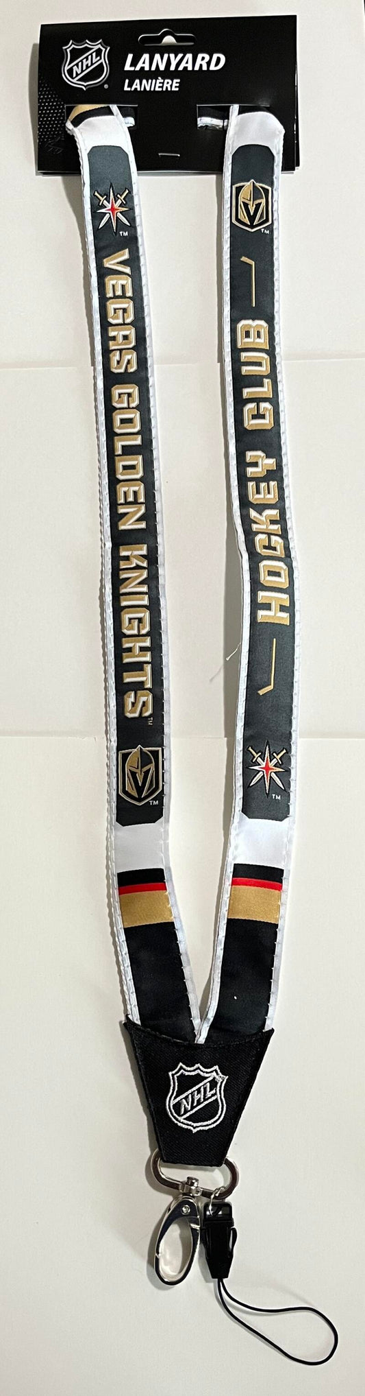 Los Vegas Golden Knights Woven Licensed NHL Hockey Lanyard Metal Clasp Image 1