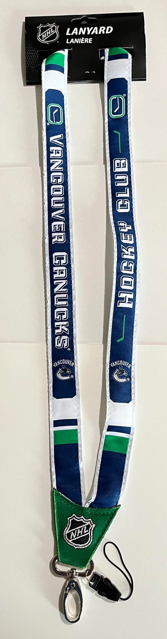 Vancouver Canucks Woven Licensed NHL Hockey Lanyard Metal Clasp Image 1